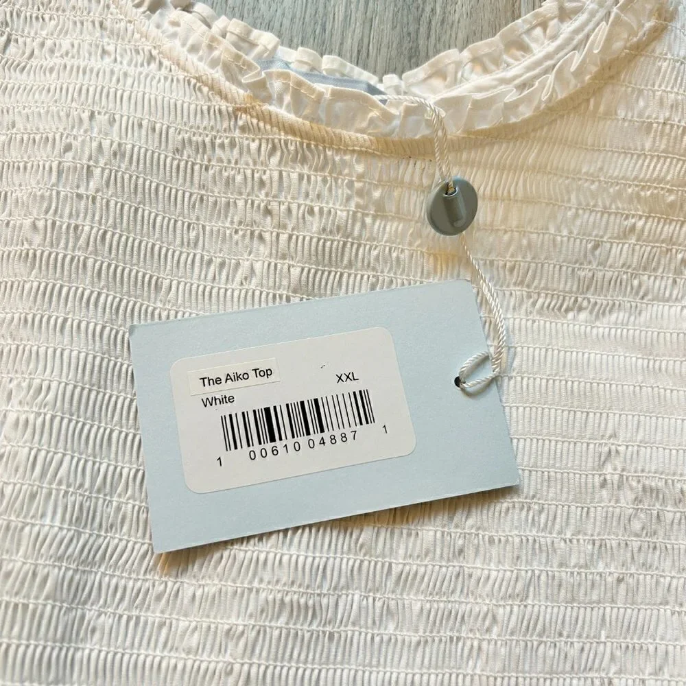 Hill House The Aiko Nap Top in White Size XXL NWT